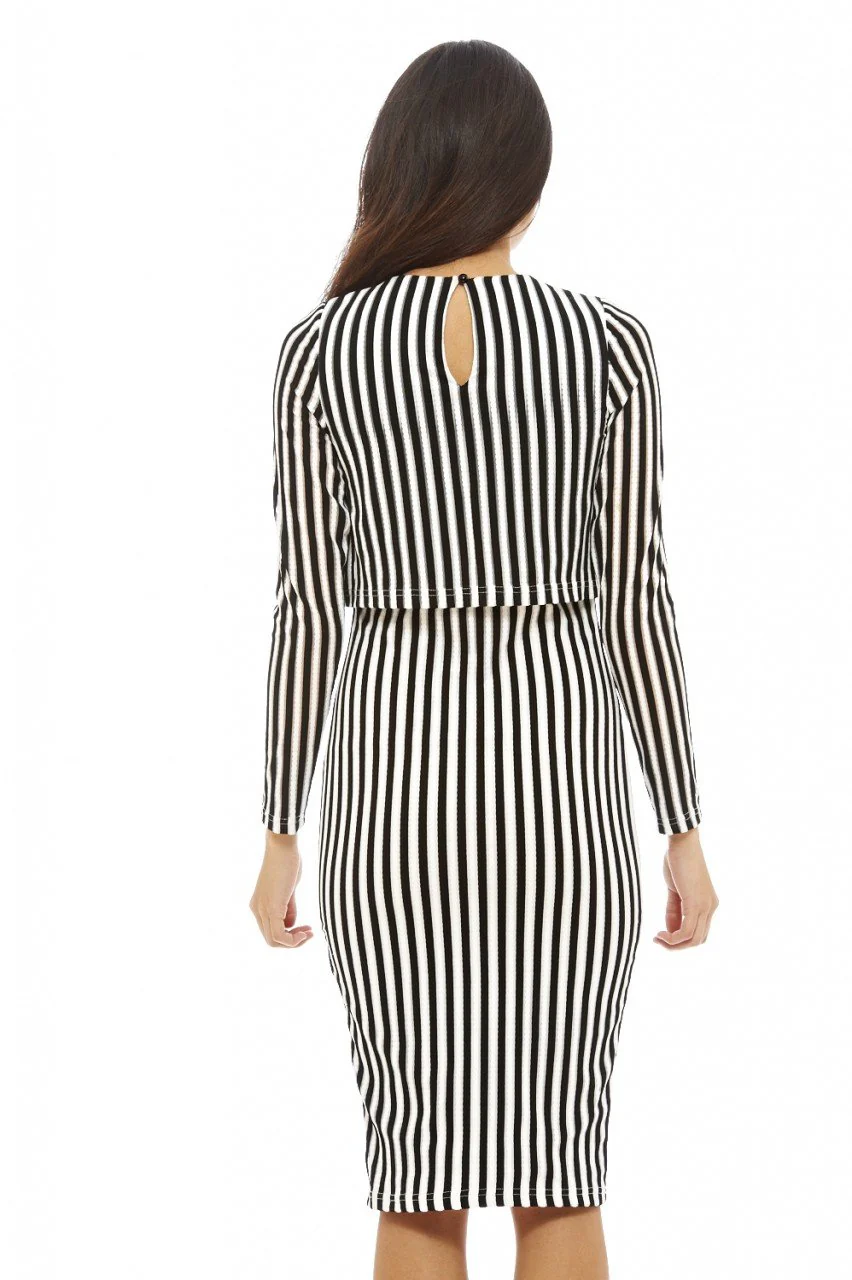 Stripey Over Lay Dress - Image 4