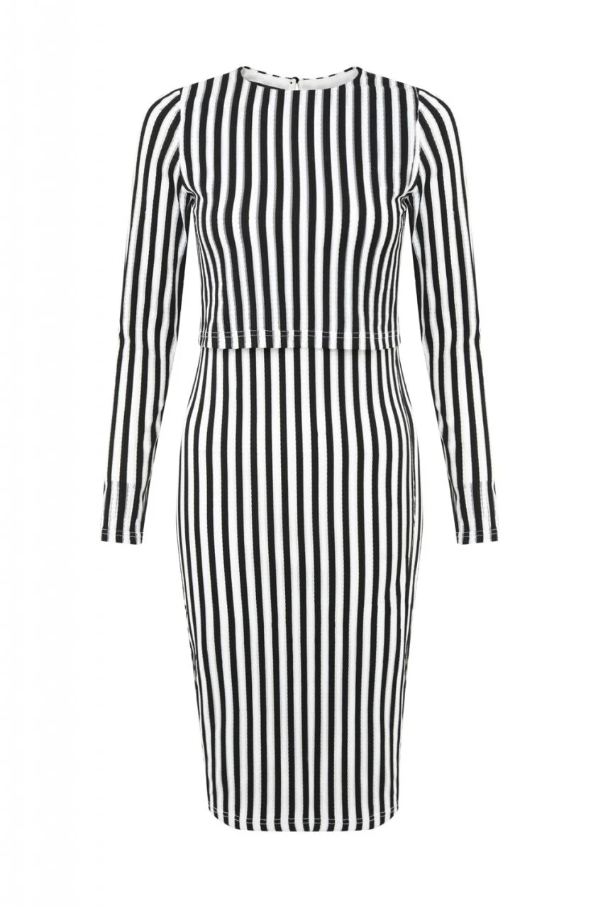 Stripey Over Lay Dress - Image 5