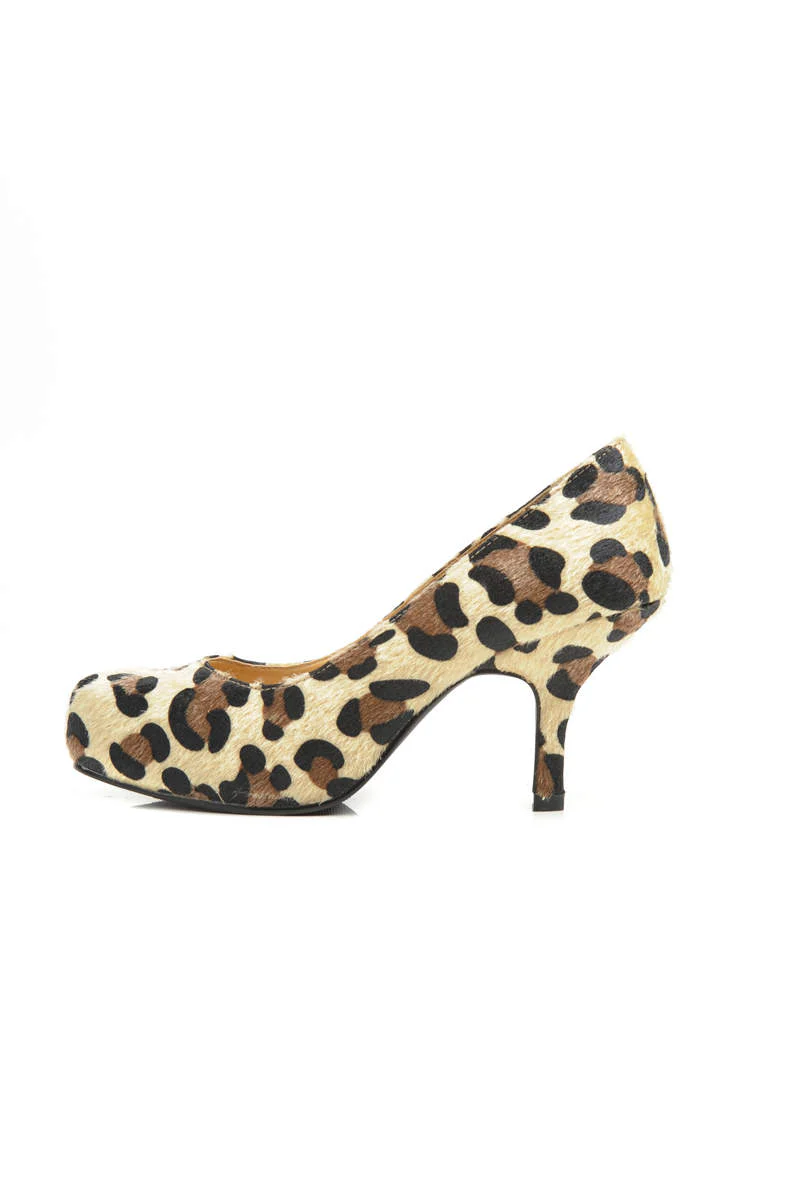 Suede Leopard Kitten Heels - Image 3