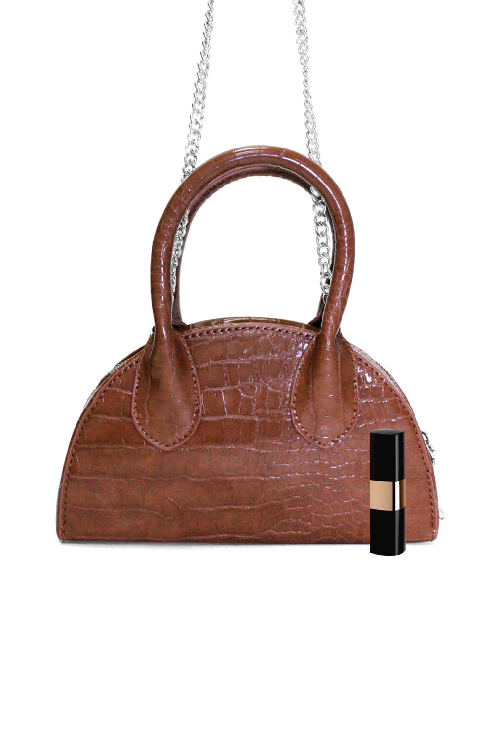 Tan Croc Tiny Bag - Image 4