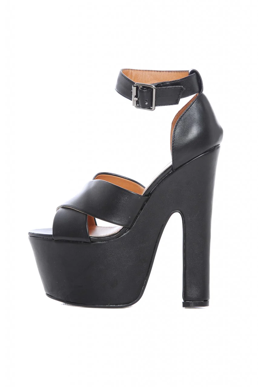 Thick Cross Over Strap Shoe - Image 2