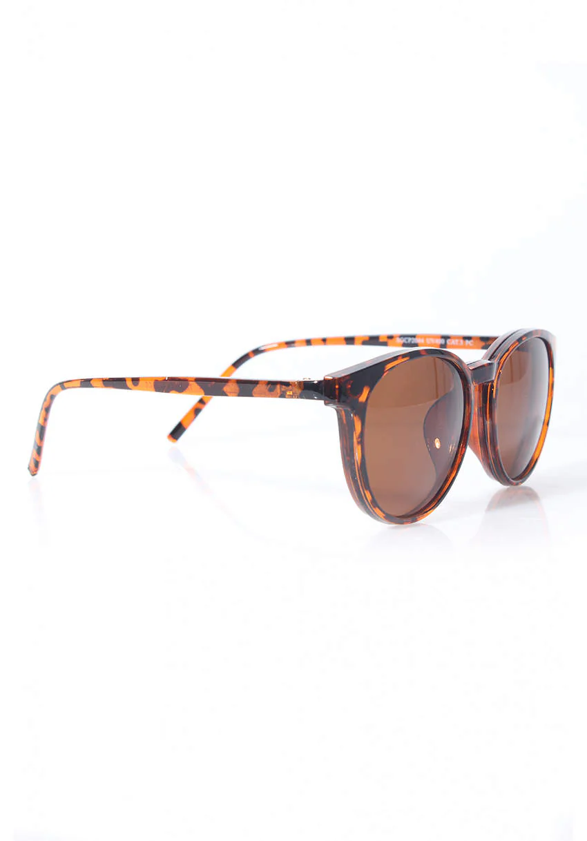 Tortoise Shell Round Sunglasses - Image 2