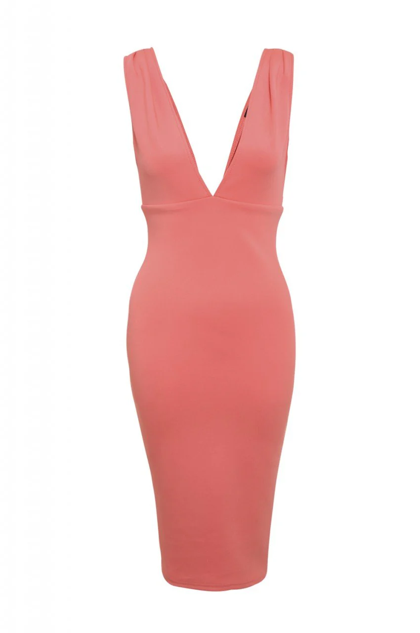 V Front And Back Midi Dress - Image 5