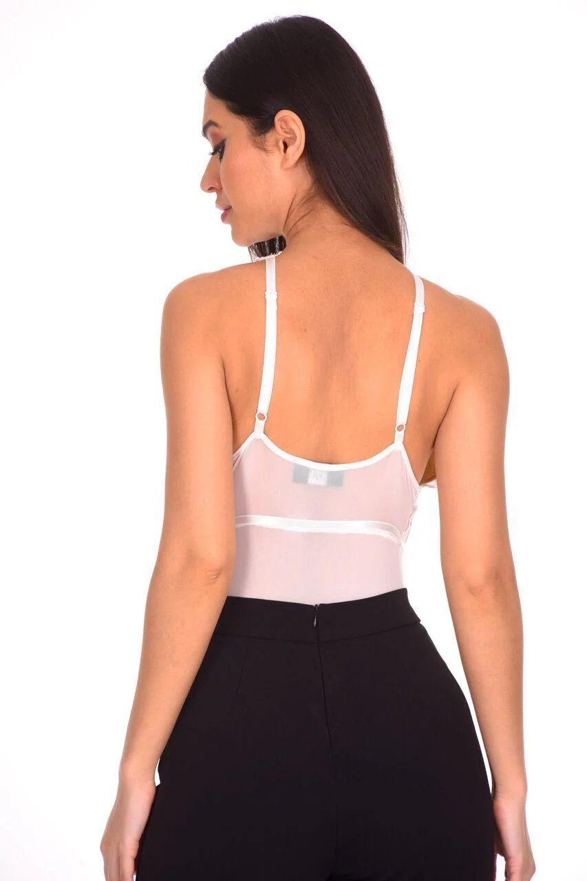 White Lace Bodysuit - Image 3