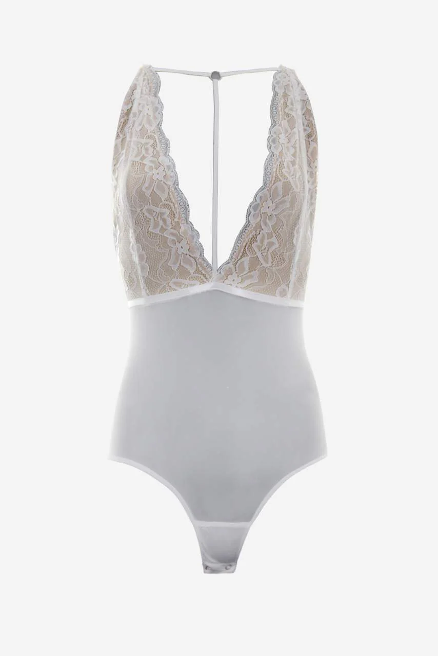 White Lace Bodysuit - Image 4