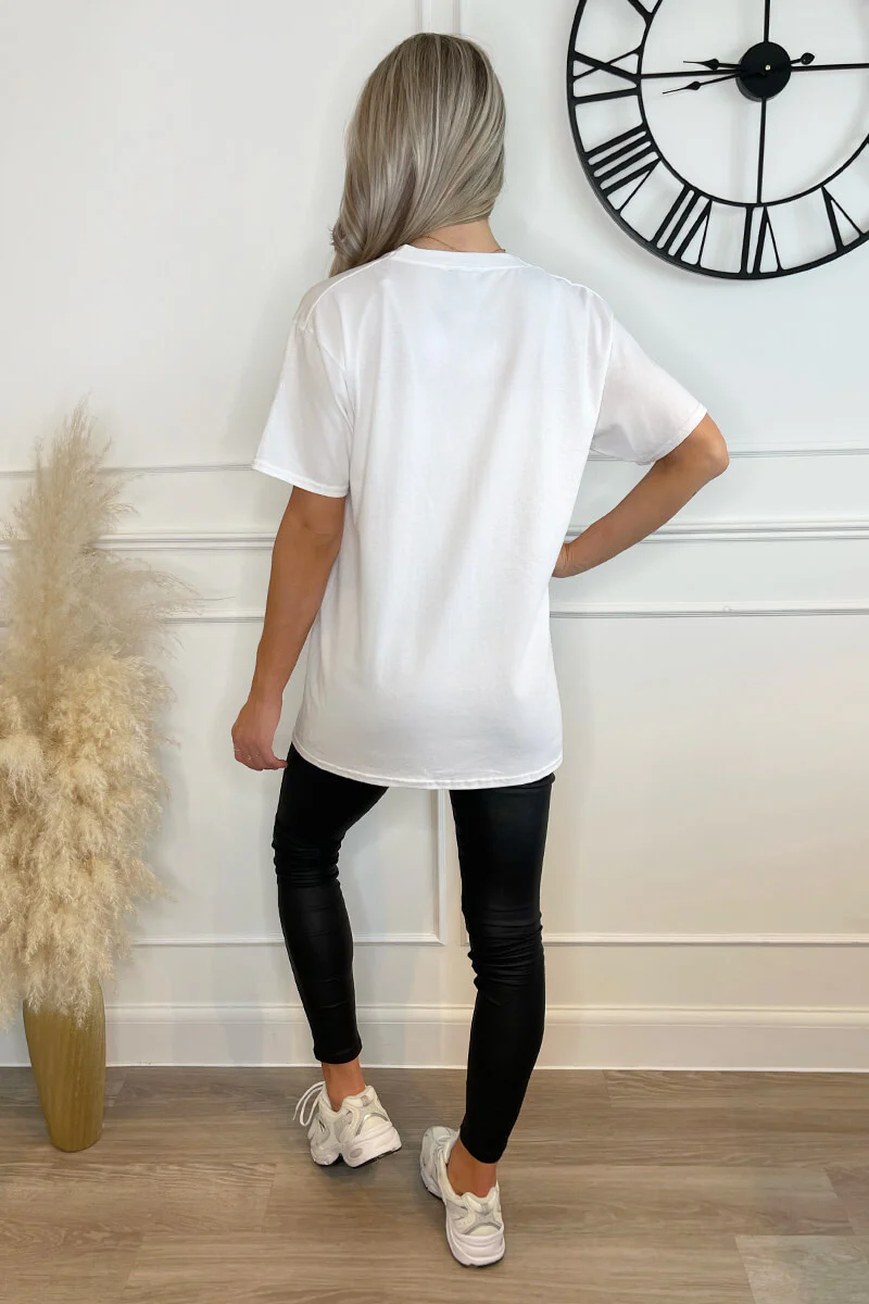 White NYC Slogan T-Shirt - Image 5