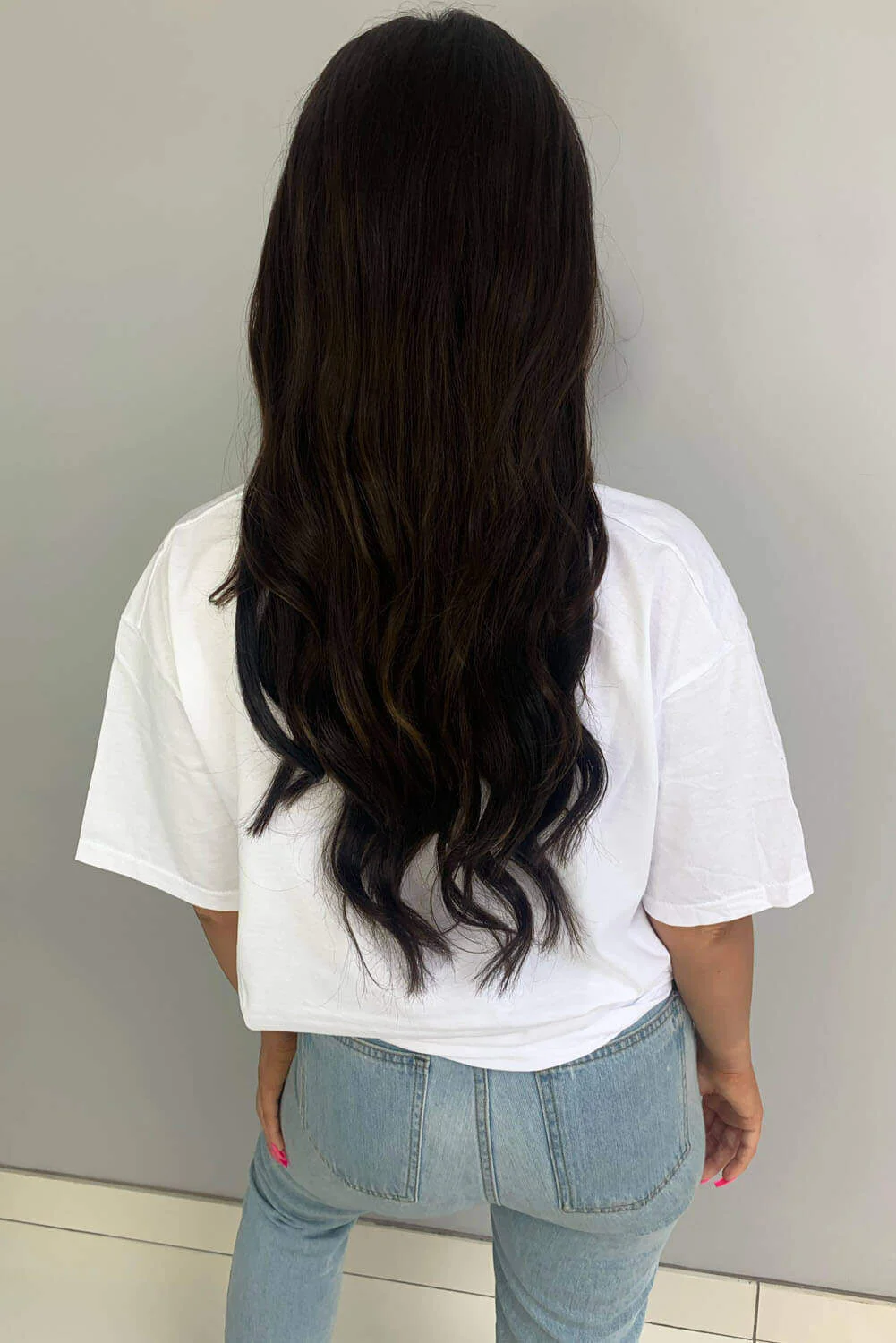 White Printed Oversized Tee - Image 4