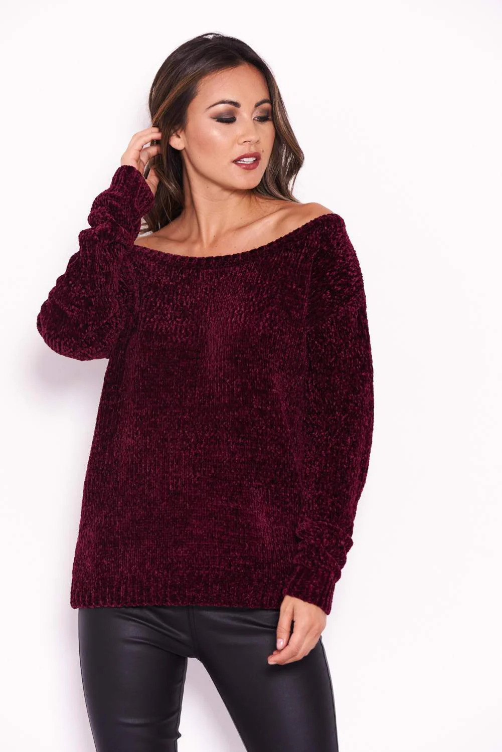 Wine Chenille Jumper