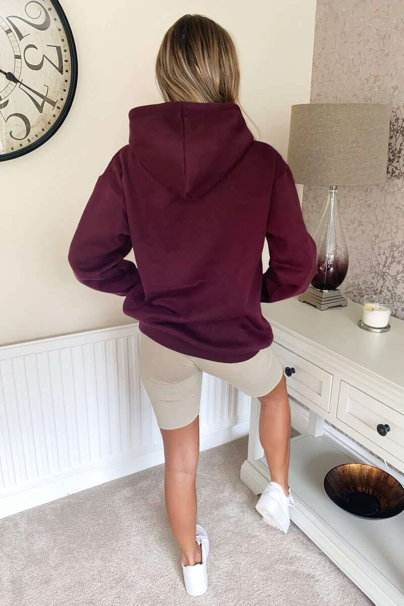 Wine LA Gold Printed Hoodie - Image 4