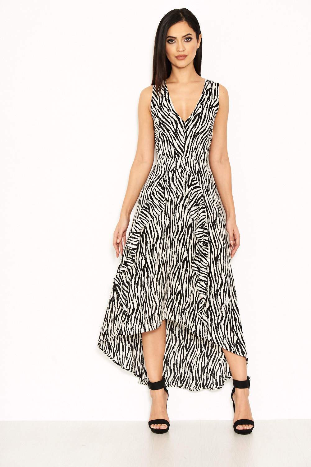 Zebra Animal Print Maxi Dress - Image 4