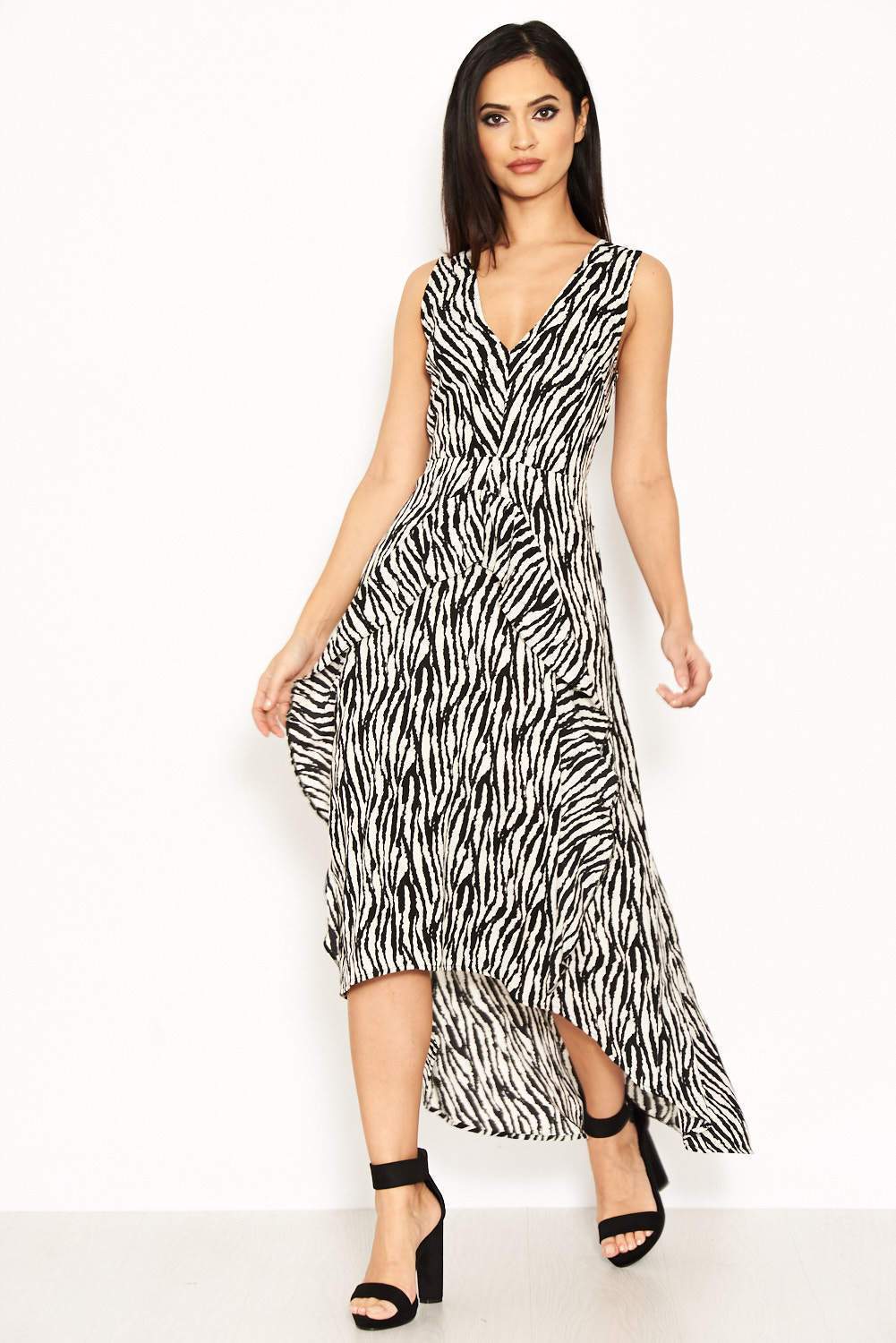 Zebra Animal Print Maxi Dress - Image 5
