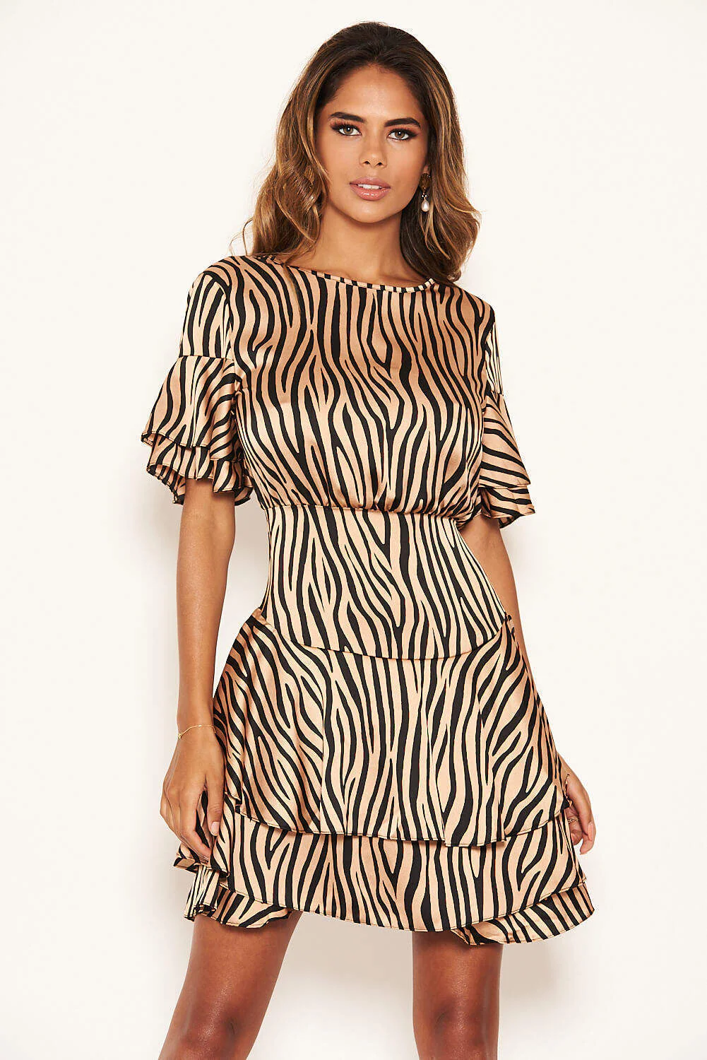 Zebra Print Frill Dress - Image 2
