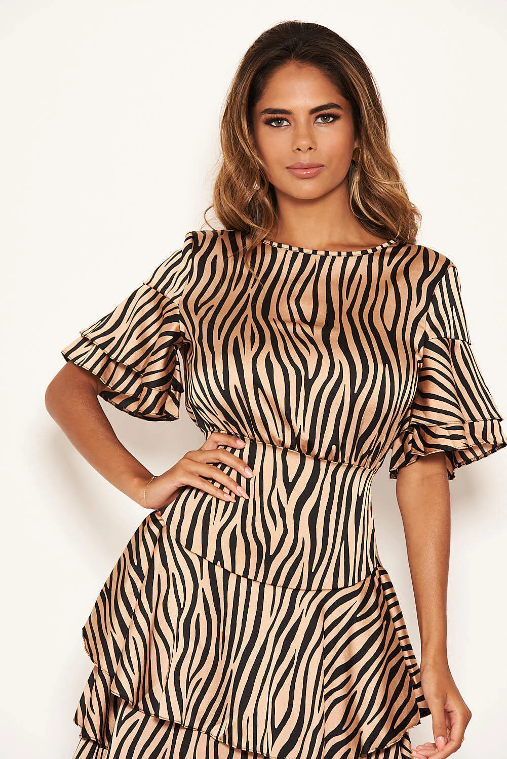 Zebra Print Frill Dress - Image 6