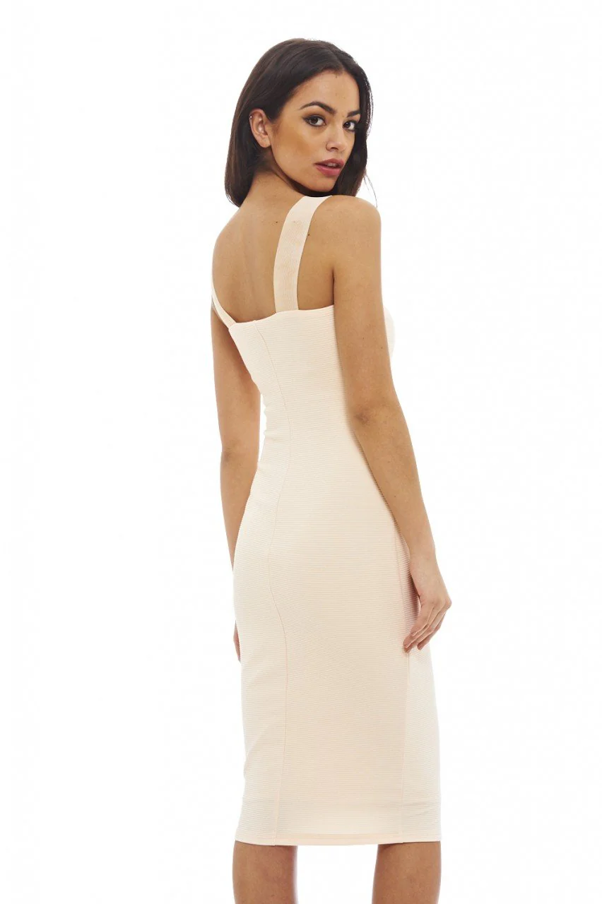Zip Detail Sleeveles Midi Dress - Image 4