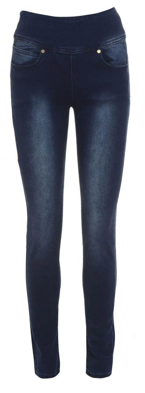 Zip High Waist Fitted Blue Jeans - Image 4